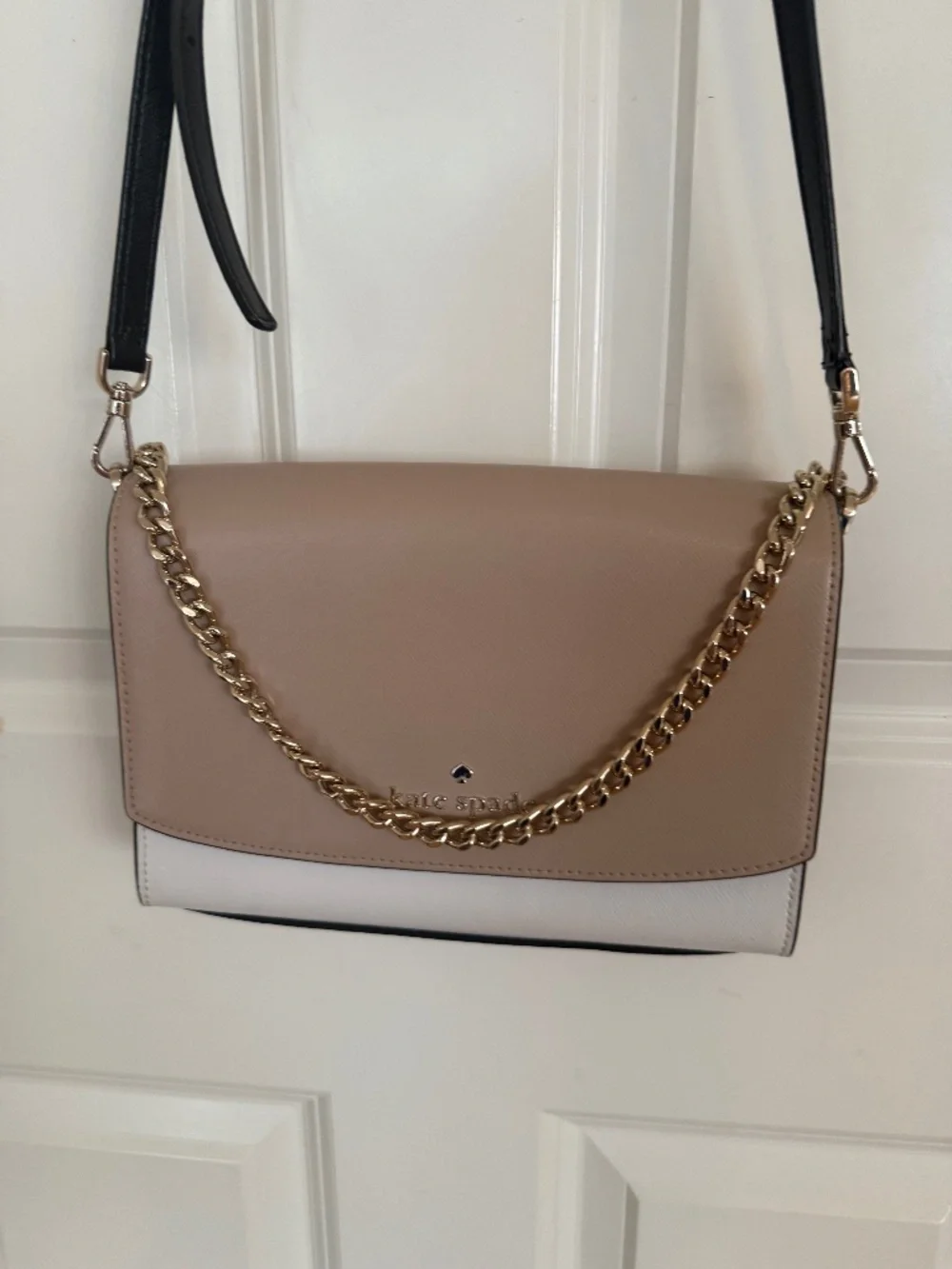 kate spade shoulder bag tan/cream 2 straps